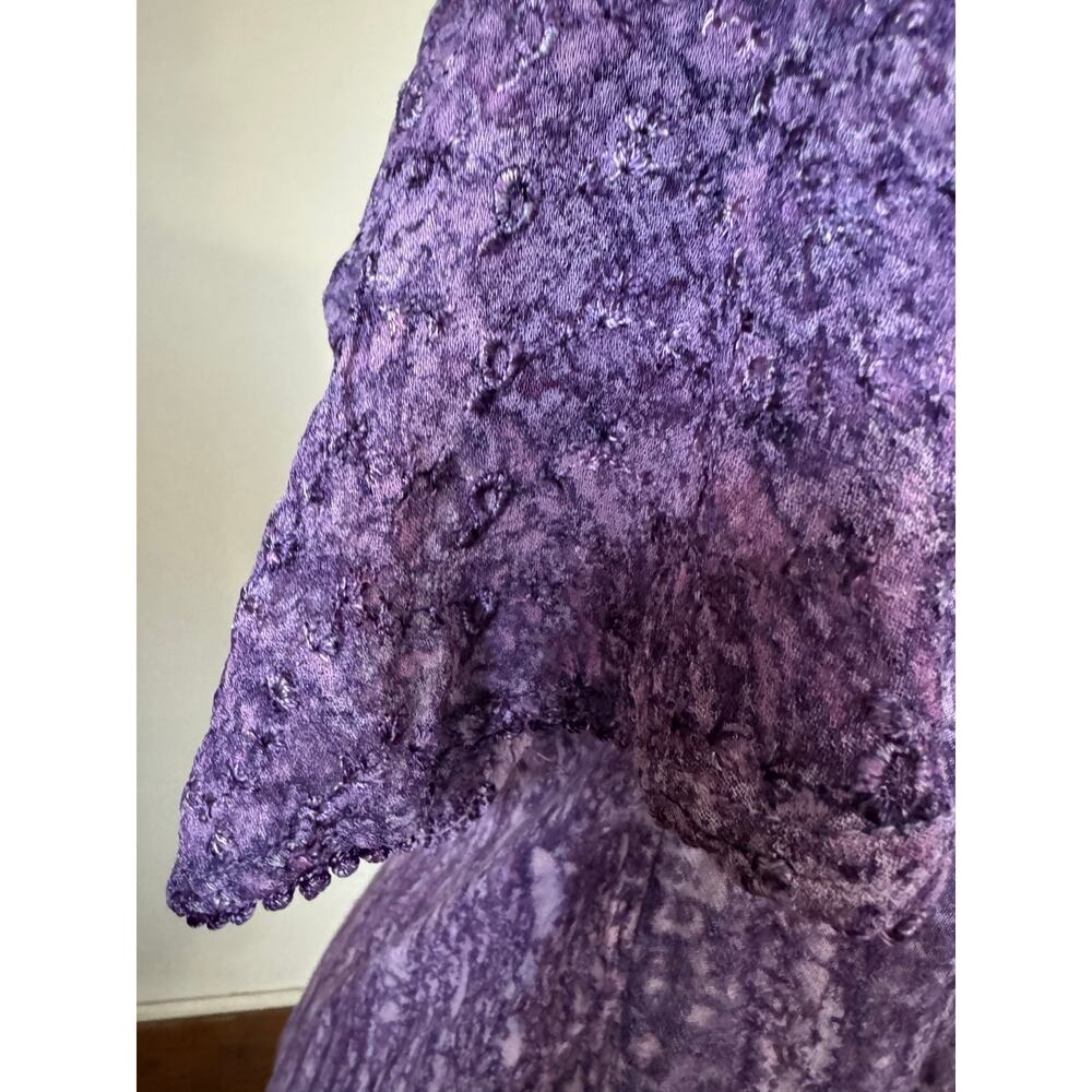 Advance Apparels Purple Boho Crinkle Tunic Top Free Size Est S-M Y2K - Picture 5 of 11